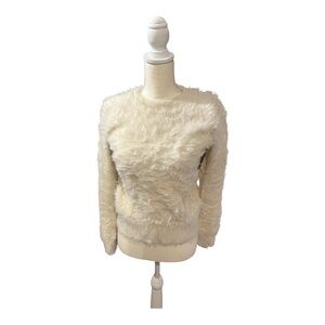 Banana Republic Off-White Fuzzy Sweater size medium
